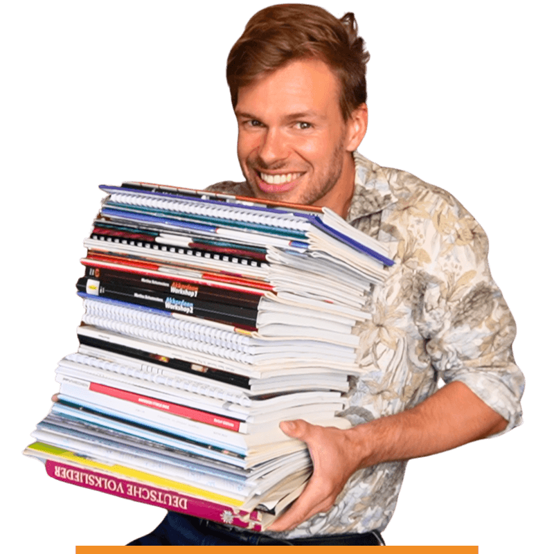 Matthias Matzke mit Akkordeon Noten